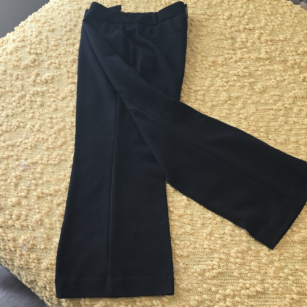 Investment PETITES Black Basket Weave Pants Size 6PS